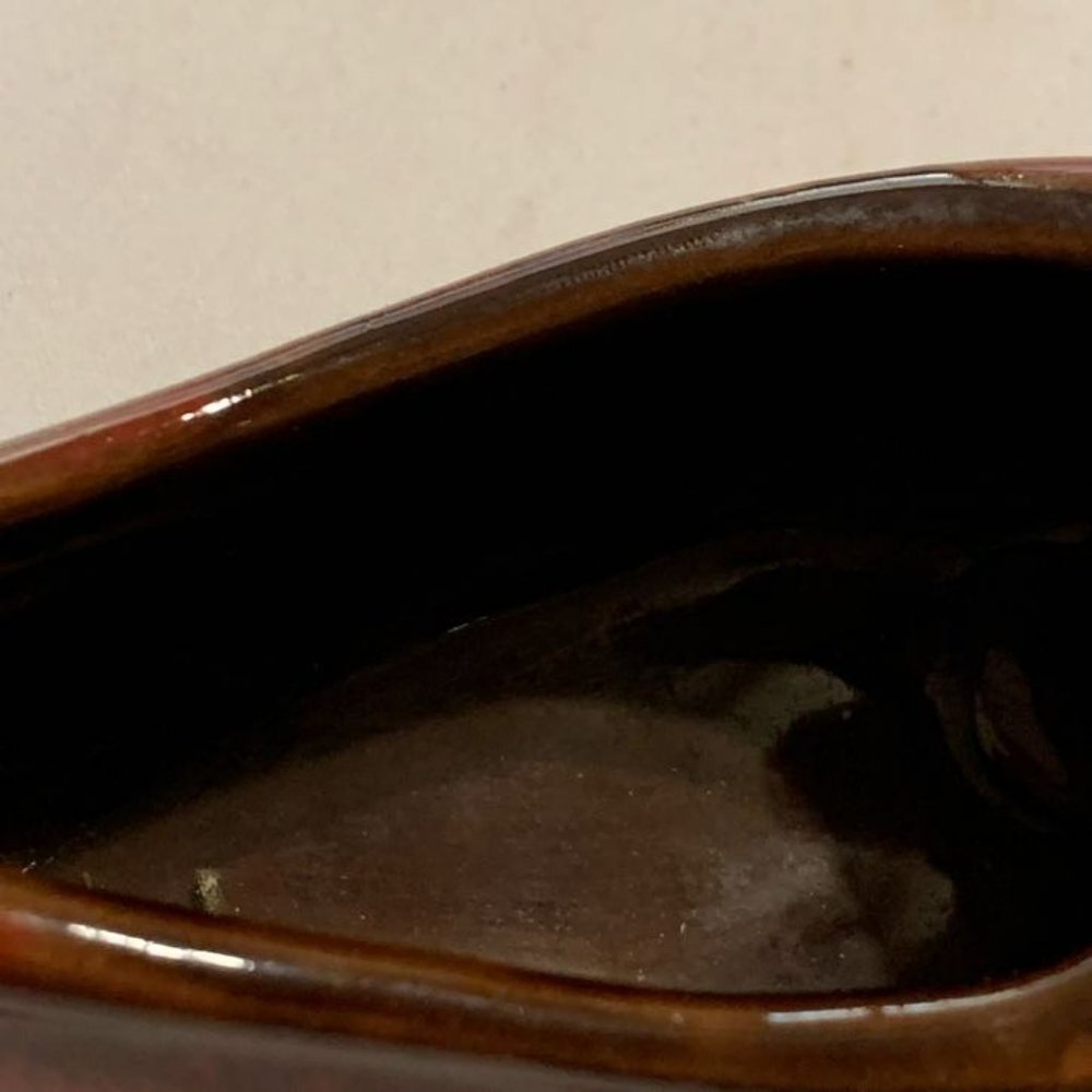 Vintage McMaster Craft Pottery Indian In Canoe Souvenir Canada Indigenous Red Gl - Picture 4 of 8